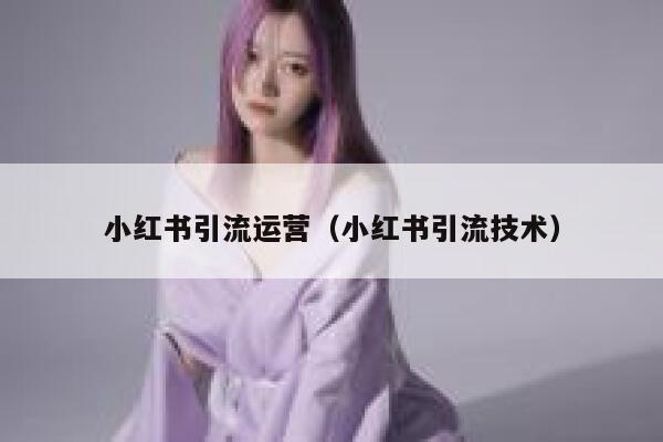 小红书引流运营（小红书引流技术）