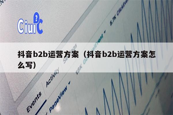 抖音b2b运营方案（抖音b2b运营方案怎么写）