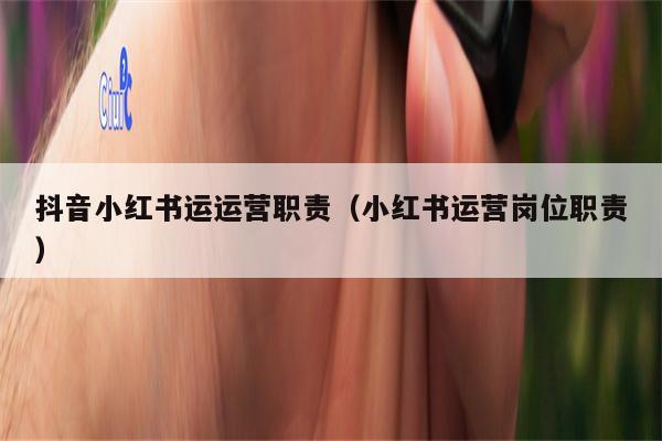 抖音小红书运运营职责（小红书运营岗位职责）