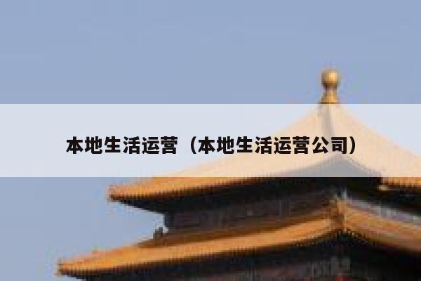 本地生活运营（本地生活运营公司）