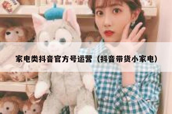 家电类抖音官方号运营（抖音带货小家电）