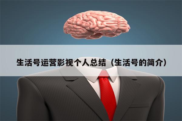 生活号运营影视个人总结（生活号的简介）