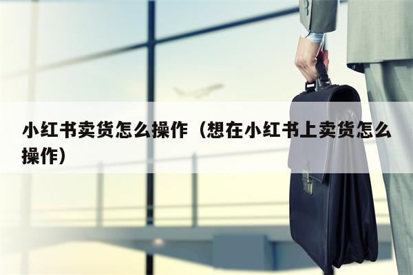 小红书卖货怎么操作（想在小红书上卖货怎么操作）