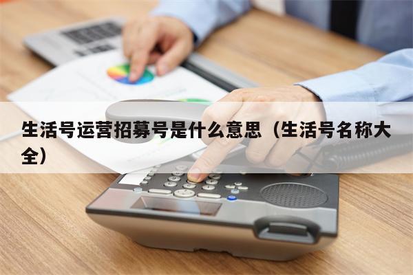 生活号运营招募号是什么意思（生活号名称大全）