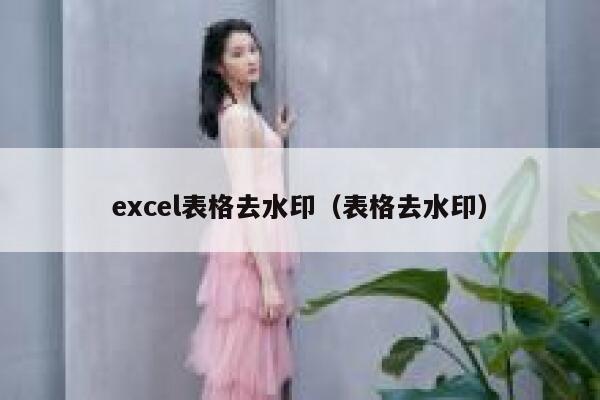 excel表格去水印(表格去水印) excel表格去水印(表格去水印)
