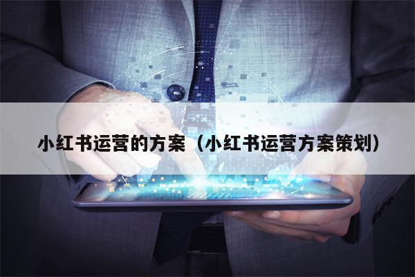小红书运营的方案（小红书运营方案策划）
