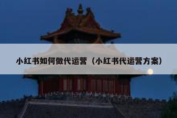 详细阅读:小红书如何做代运营(小红书代运营方案) 小红书如何做代运营(小红书代运营方案)