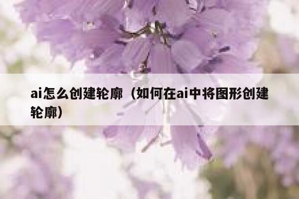 ai怎么创建轮廓（如何在ai中将图形创建轮廓）