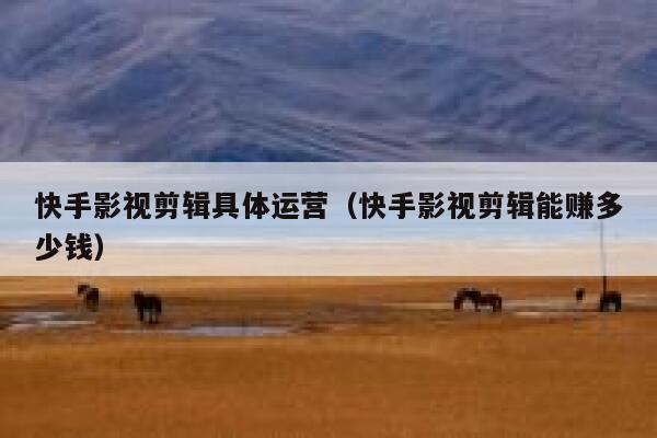 快手影视剪辑具体运营（快手影视剪辑能赚多少钱）