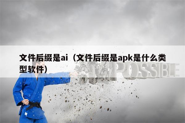 文件后缀是ai（文件后缀是apk是什么类型软件）