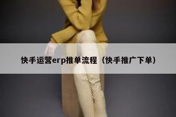 详细阅读:快手运营erp推单流程(快手推广下单) 快手运营erp推单流程(快手推广下单)