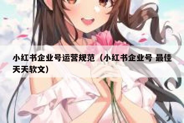 小红书企业号运营规范（小红书企业号 最佳天天软文）