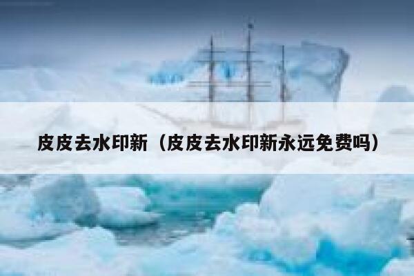 皮皮去水印新（皮皮去水印新永远免费吗）