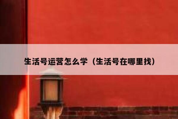 详细阅读:生活号运营怎么学(生活号在哪里找) 生活号运营怎么学(生活号在哪里找)