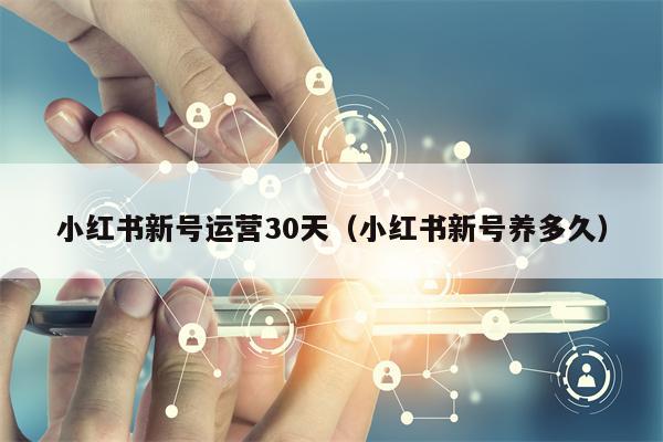 详细阅读:小红书新号运营30天(小红书新号养多久) 小红书新号运营30天(小红书新号养多久)