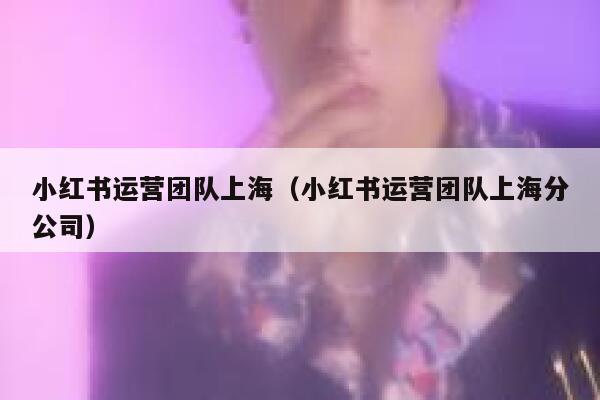 小红书运营团队上海（小红书运营团队上海分公司）