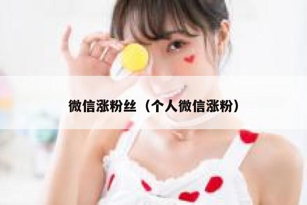 微信涨粉丝（个人微信涨粉）