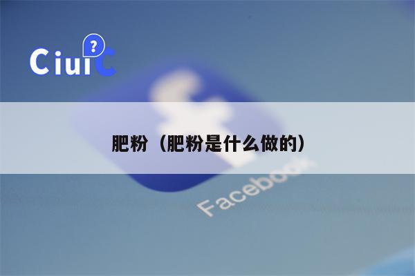 肥粉(肥粉是什么做的)