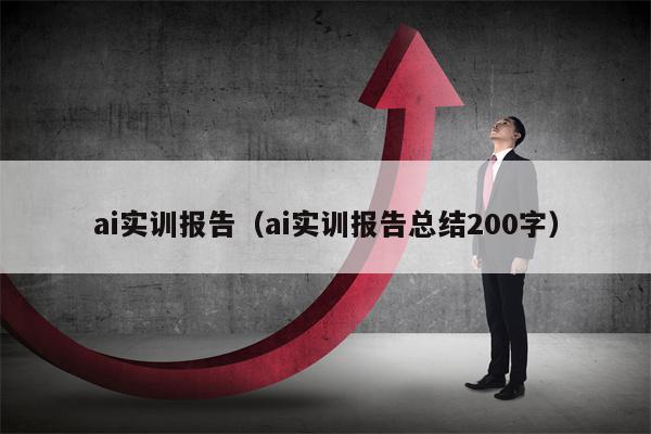 ai实训报告（ai实训报告总结200字）