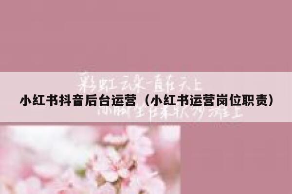详细阅读:小红书抖音后台运营(小红书运营岗位职责) 小红书抖音后台运营(小红书运营岗位职责)