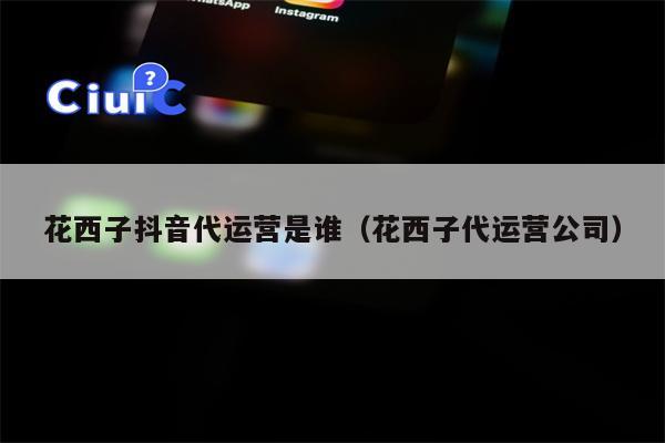 花西子抖音代运营是谁（花西子代运营公司）