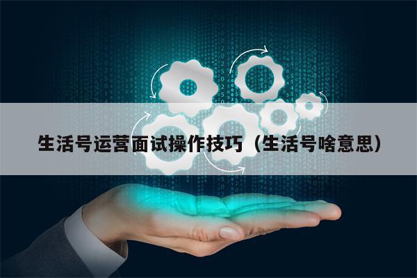 详细阅读:生活号运营面试操作技巧(生活号啥意思) 生活号运营面试操作技巧(生活号啥意思)
