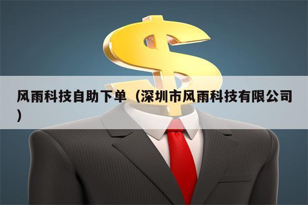 风雨科技自助下单（深圳市风雨科技有限公司）