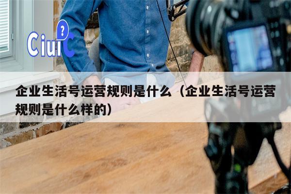 企业生活号运营规则是什么（企业生活号运营规则是什么样的）