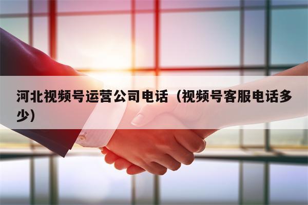 河北视频号运营公司电话（视频号客服电话多少）
