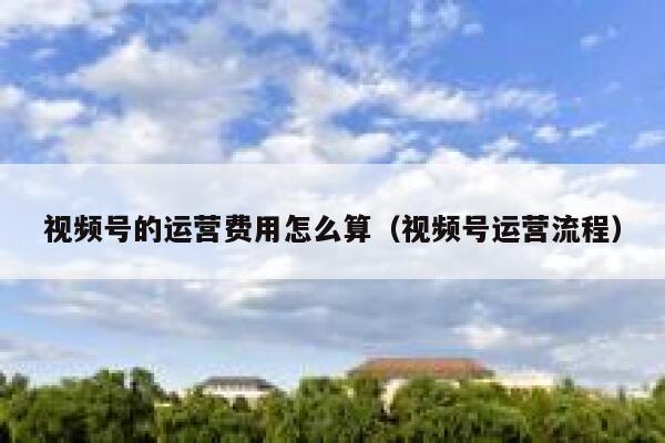 视频号的运营费用怎么算（视频号运营流程）