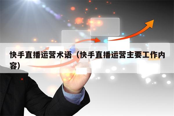 快手直播运营术语（快手直播运营主要工作内容）