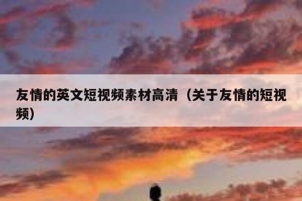 友情的英文短视频素材高清（关于友情的短视频）