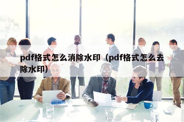 pdf格式怎么消除水印（pdf格式怎么去除水印）